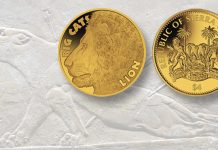 Sierra Leone shows majestic lion on Proof 2020 half-gram gold coin