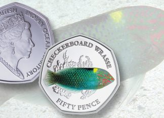Pobjoy Mint continues to publish its 50-penny Sea Creatures series