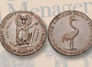 1801 Pidcock Exhibition token for CNG sale