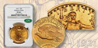 Market Analysis: Proof of 1921 Saint-Gaudens Gold $20 brings $2,010,000