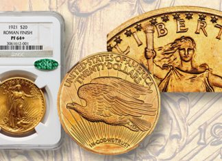 Market Analysis: Proof of 1921 Saint-Gaudens Gold $20 brings $2,010,000