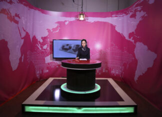 In Afghanistan, TV presenters refuse to cover their faces as demanded by the Taliban