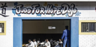 In South Africa, fighting xenophobia on the tatami