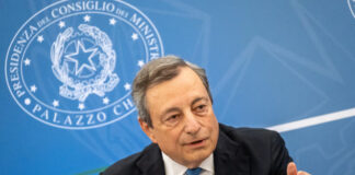 Mario Draghi, President of the Italian Council, announces his resignation after the crumbling of his coalition