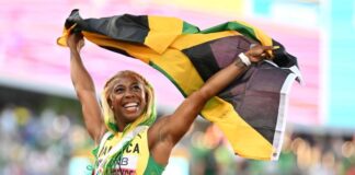 World Athletics Championships: Jamaicans complete treble in 100m