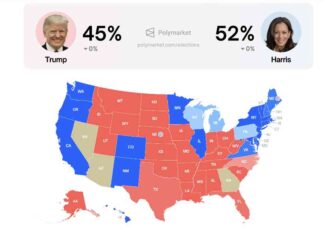Harris Surges Ahead of Trump in Polymarket Betting Odds as Election Intensifies news-12082024-124618