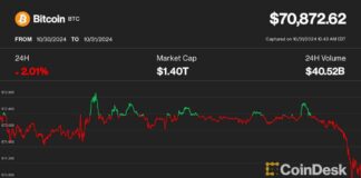 Crypto Market Update: Ether Drops 5.8%, Bitcoin Falls Below $71K news-01112024-055449