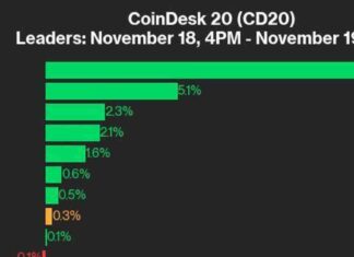 HBAR Price Soars 13.3% in CoinDesk 20 Performance Update, Leading Index Higher news-20112024-041605