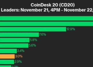 XRP Price Soars 19.6% in CoinDesk 20 Performance Update news-22112024-200647