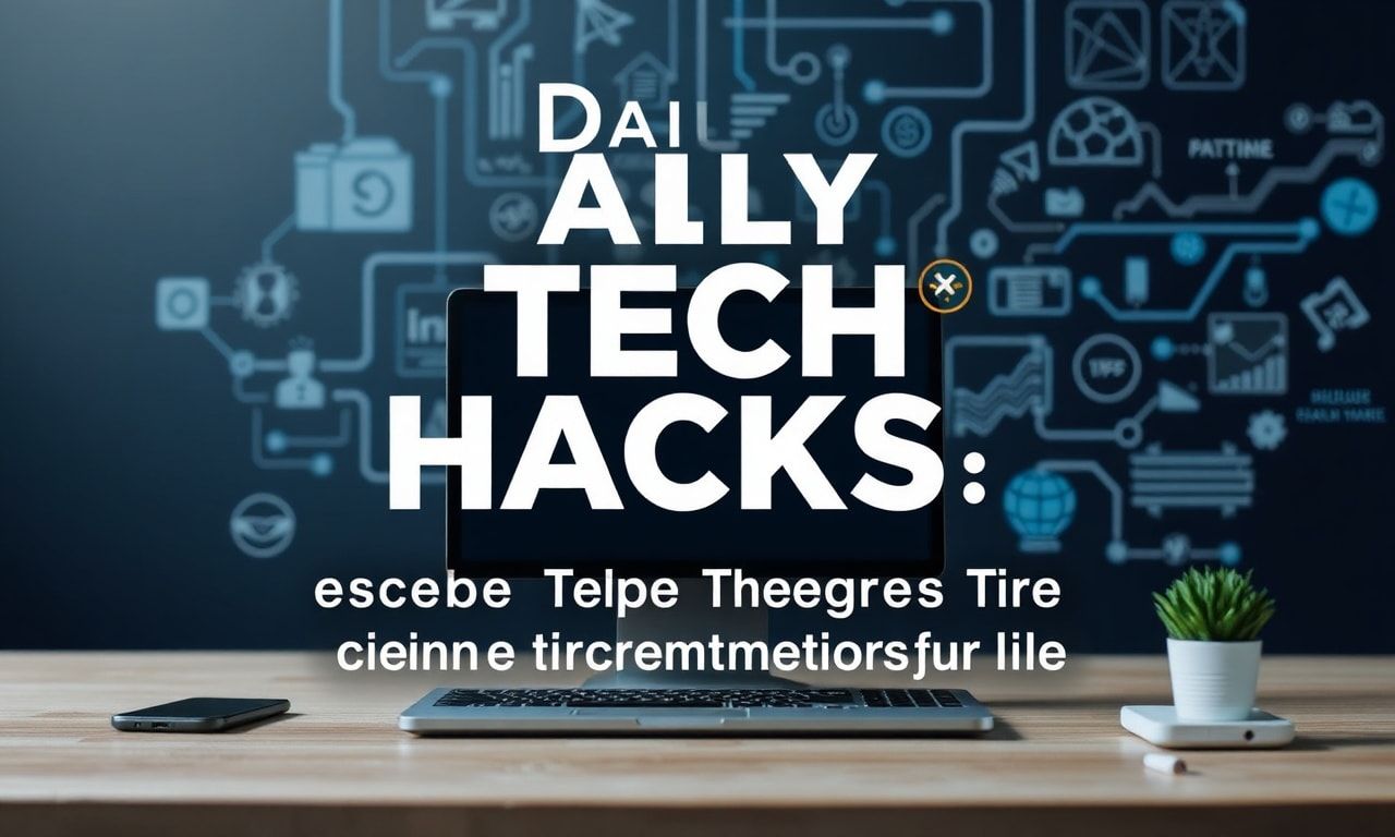 Daily Tech Hacks: Expert Tips for a Smarter Digital Life